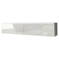 LOWBOARD Vera  in 140/30/33 cm  - Weiß Hochglanz/Weiß, LIFESTYLE, Holzwerkstoff/Kunststoff (140/30/33cm) - P & B
