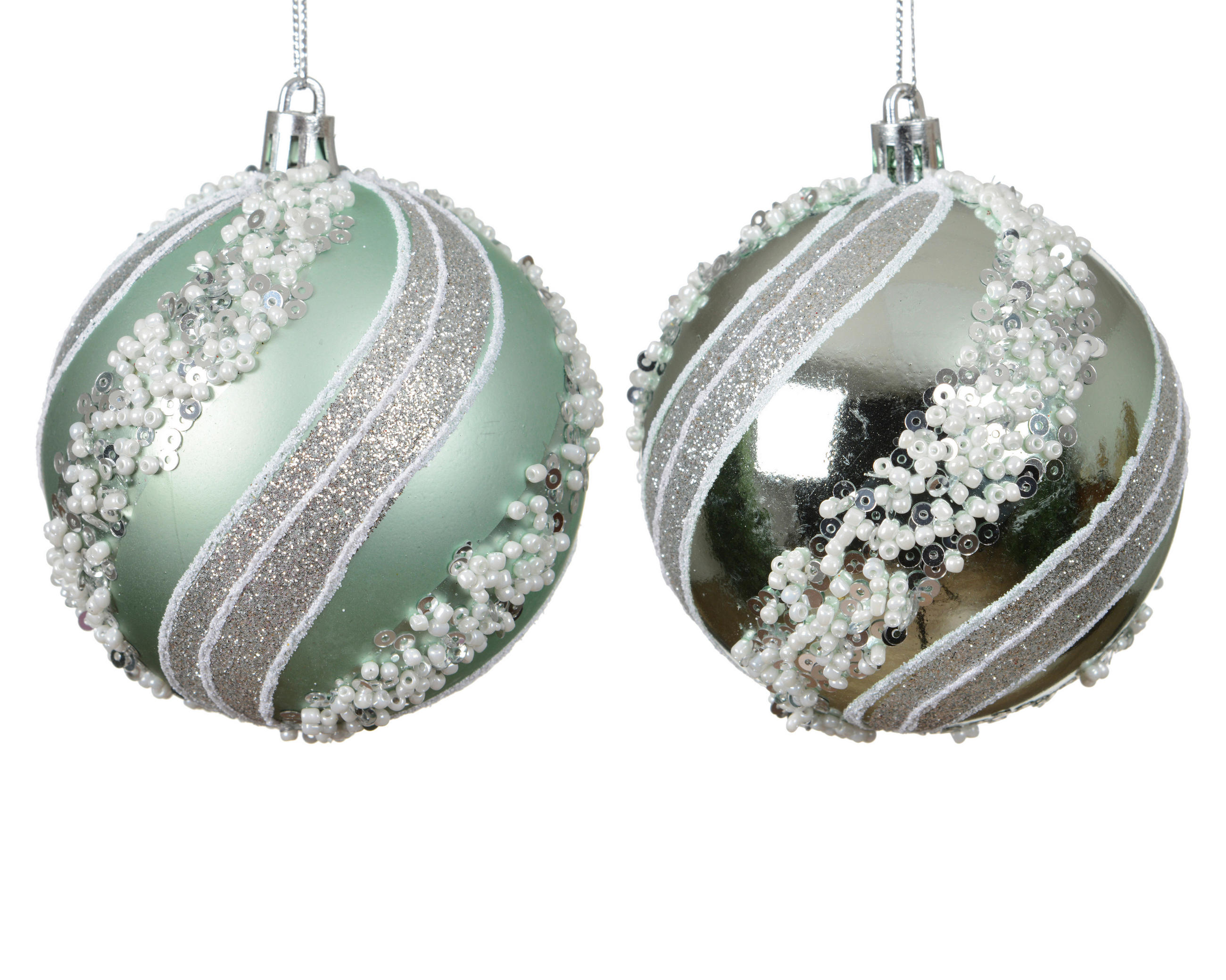 CHRISTBAUMKUGEL 8/8/8 cm  - Grün, Basics, Kunststoff (8/8/8cm)