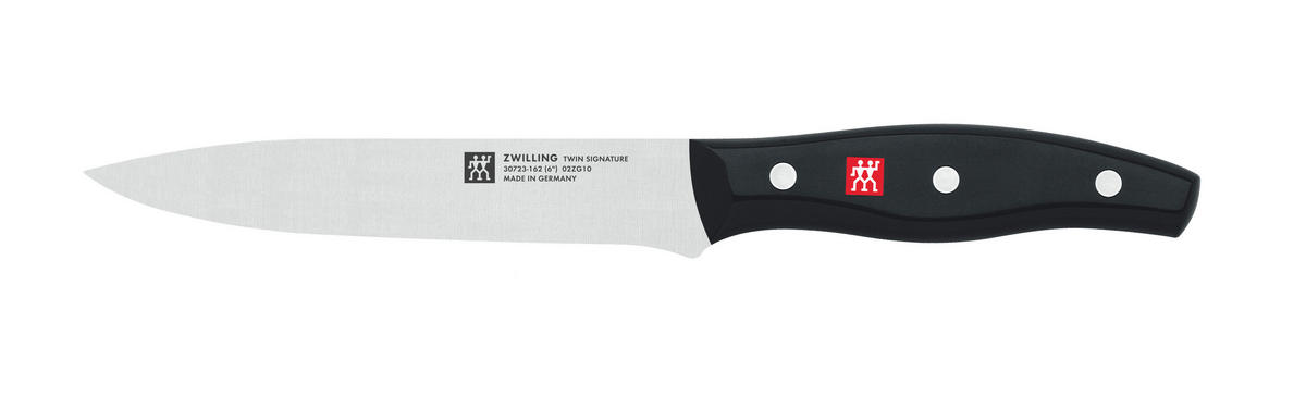 MESSERSET Signature 3-teilig  - Edelstahlfarben/Schwarz, Basics, Kunststoff/Metall - Zwilling