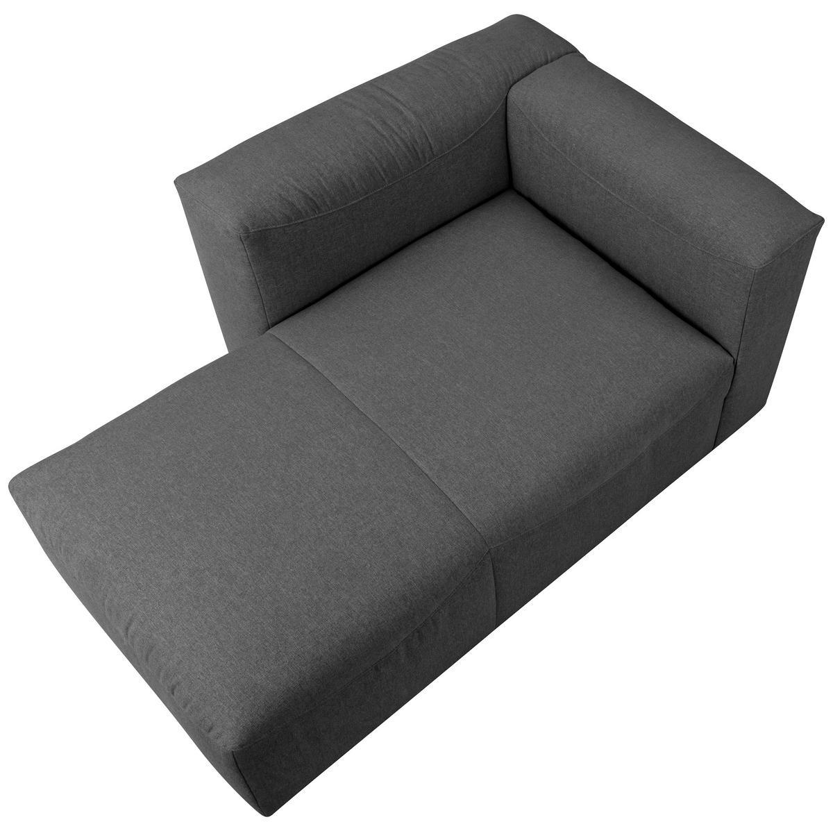 RÉCAMIERE in Flachgewebe Anthrazit  - Anthrazit, Design, Kunststoff/Textil (160/73/100cm) - Max Winzer
