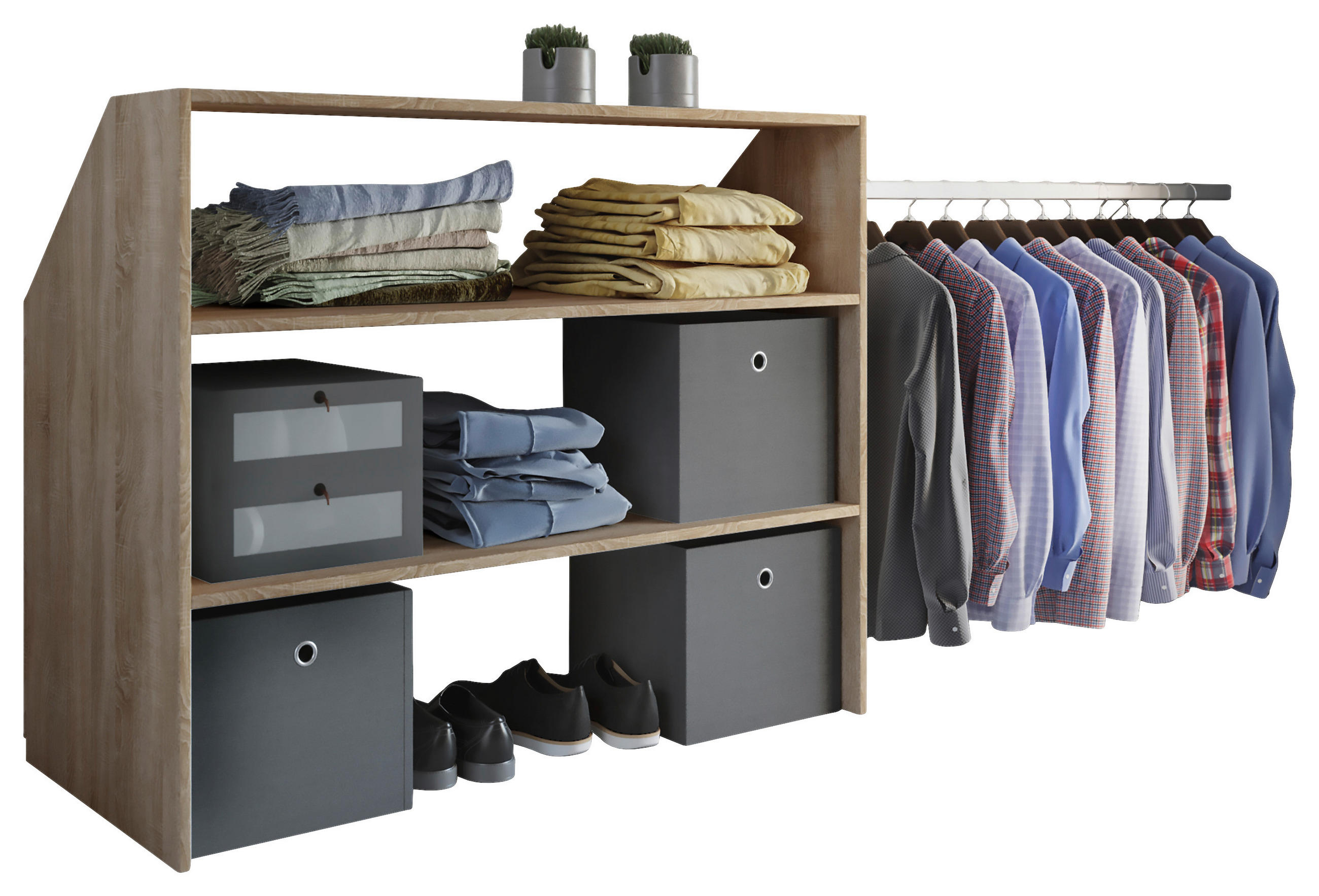 Dachschrägenregal Dacho 90 cm Sonoma Eiche