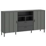 SIDEBOARD SHIRLEY  in 158,2/84,8/40 cm  - Schlammfarben/Anthrazit, Design, Holzwerkstoff/Kunststoff (158,2/84,8/40cm) - Carryhome