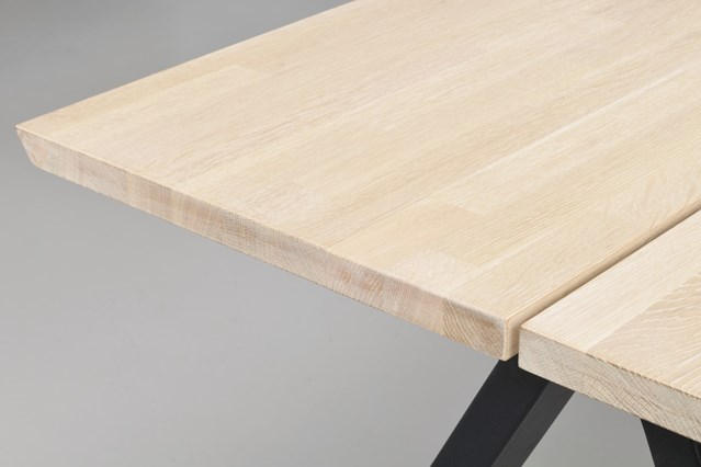 MATBORD in trä 220/100/75 cm - vit/svart, Design, metall/trä (220/100/75cm) - Rowico