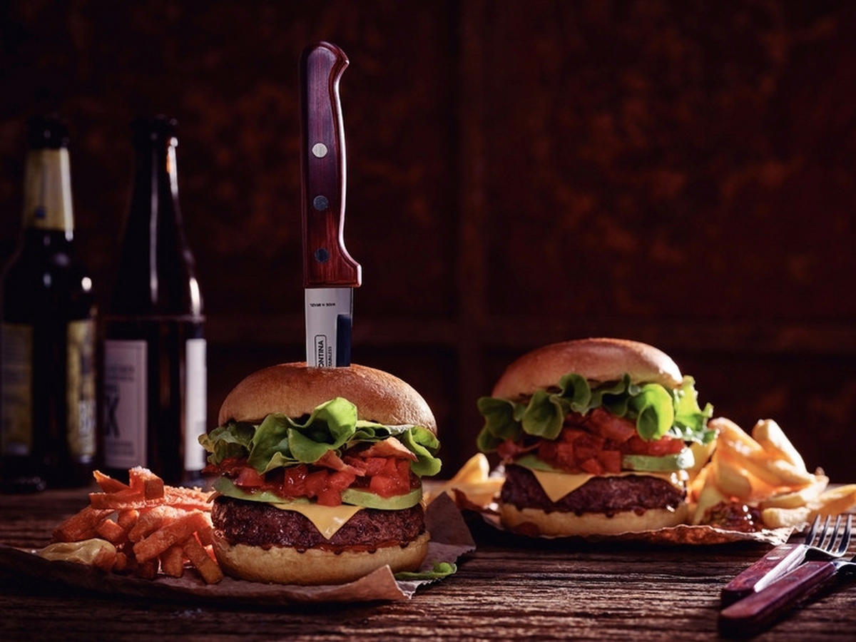 STEAKMESSERSET GAUCHO  - Edelstahlfarben/Rot, Basics, Holz/Metall (23,6cm)