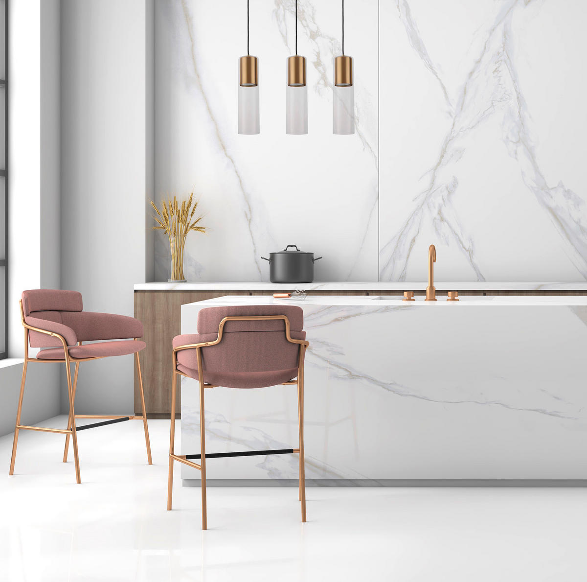 HÄNGELEUCHTE 50/7/150 cm    - Goldfarben, Basics, Glas (50/7/150cm)