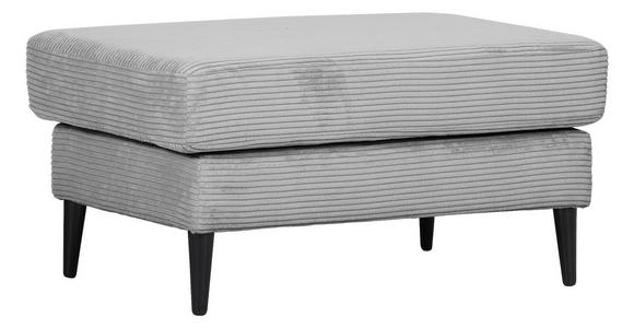 HOCKER in Textil Hellgrau  - Hellgrau/Schwarz, KONVENTIONELL, Holz/Textil (89/45/63cm) - Carryhome