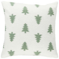 KISSENHÜLLE 48/48 cm  - Weiß/Grün, KONVENTIONELL, Textil (48/48cm) - X-Mas