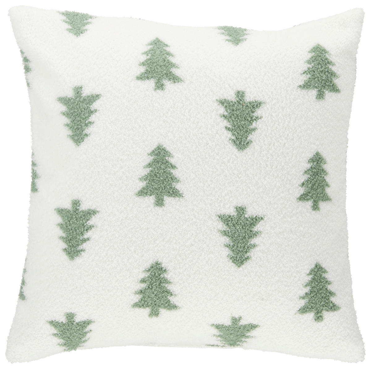 KISSENHÜLLE 48/48 cm  - Weiß/Grün, KONVENTIONELL, Textil (48/48cm) - X-Mas