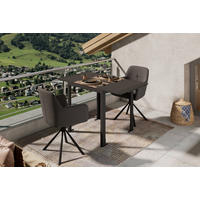 GARTENTISCH  - Dunkelgrau, MODERN, Kunststoff/Metall (123/70/75/70cm) - Ambia Garden