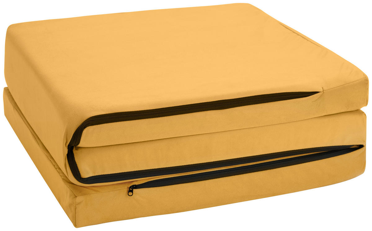 FALTMATRATZE 65/186 cm  - Gelb, MODERN, Textil (65/186cm)