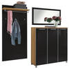 GARDEROBE 3-teilig  in 215/195/37 cm  - Eichefarben/Anthrazit, Design, Glas/Holz (215/195/37cm)