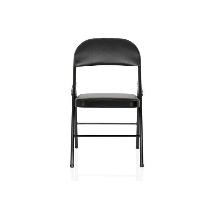 KLAPPSTUHL Schwarz  - Schwarz, MODERN, Kunststoff/Metall (46/78/45cm) - MID.YOU