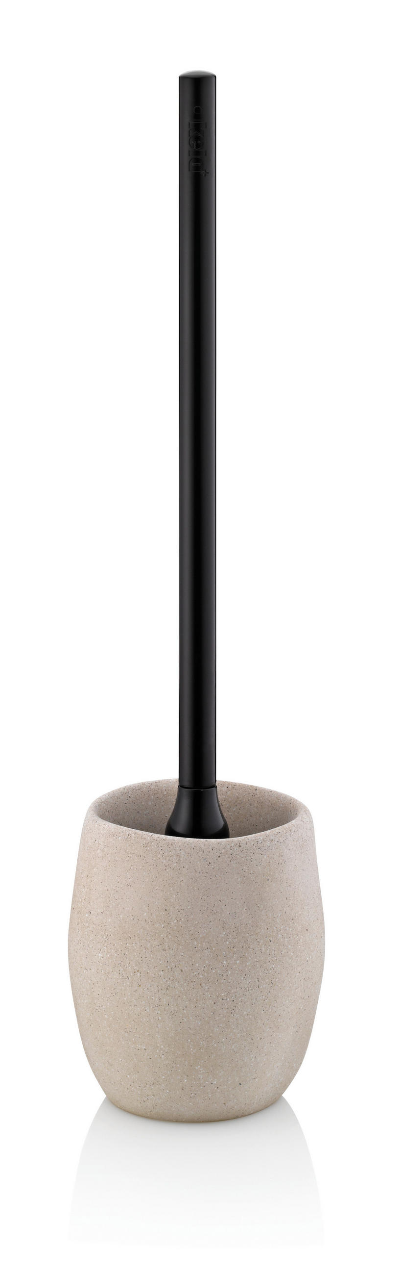 WC-BÜRSTENGARNITUR - Beige/Schwarz, Basics, Kunststoff/Stein (10/44cm) - Kela