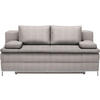 BOXSPRINGSOFA in Webstoff Naturfarben  - Chromfarben/Naturfarben, Design, Textil/Metall (200/93/93cm) - Novel