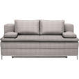 BOXSPRINGSOFA  mit Stoffauswahl Webstoff Naturfarben  - Chromfarben/Naturfarben, Design, Textil/Metall (200/93/93cm) - Novel