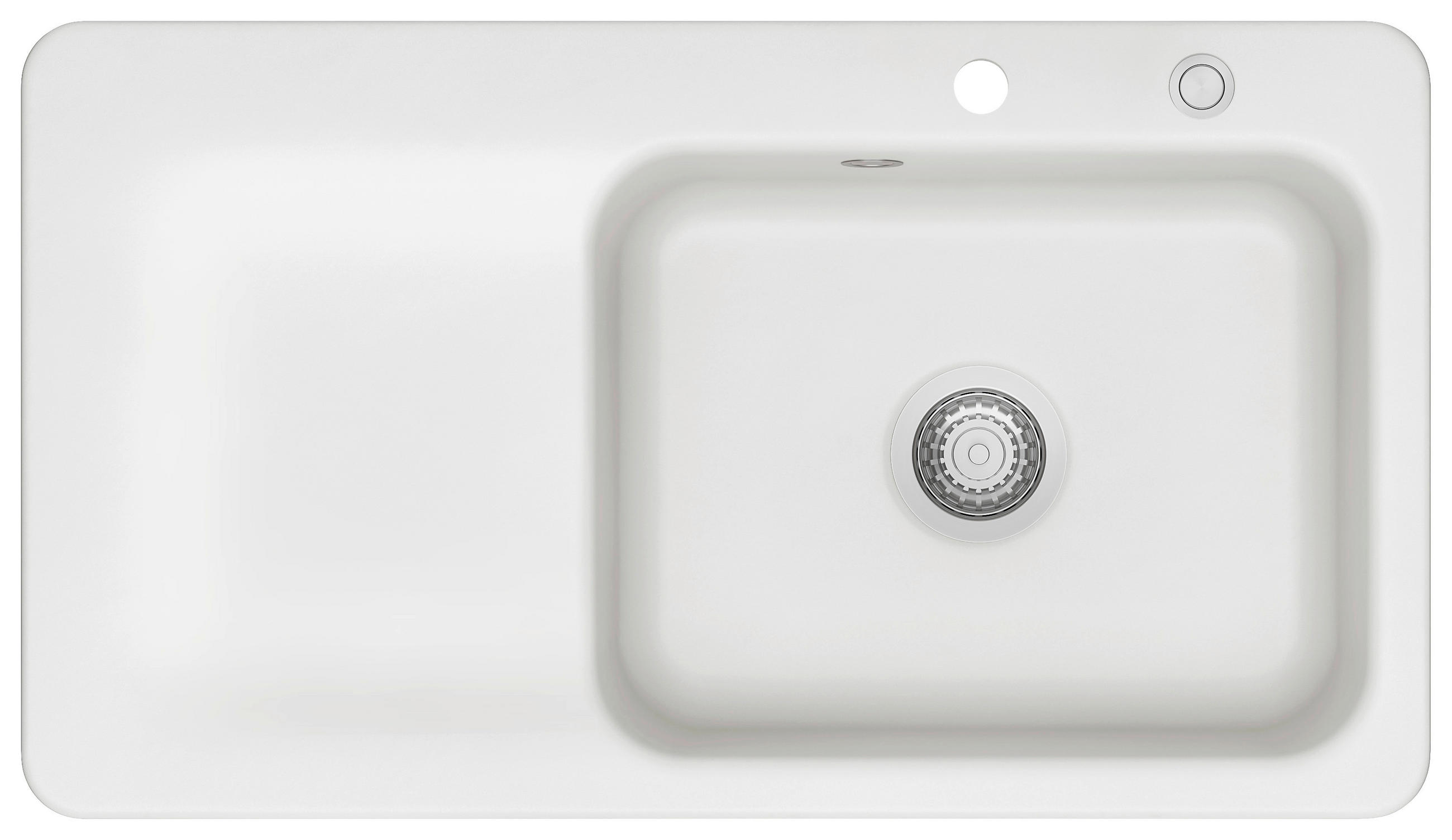 SPÜLE Juna 90 / 50140213  - Weiß, Basics, Keramik (90/20/51cm) - Systemceram