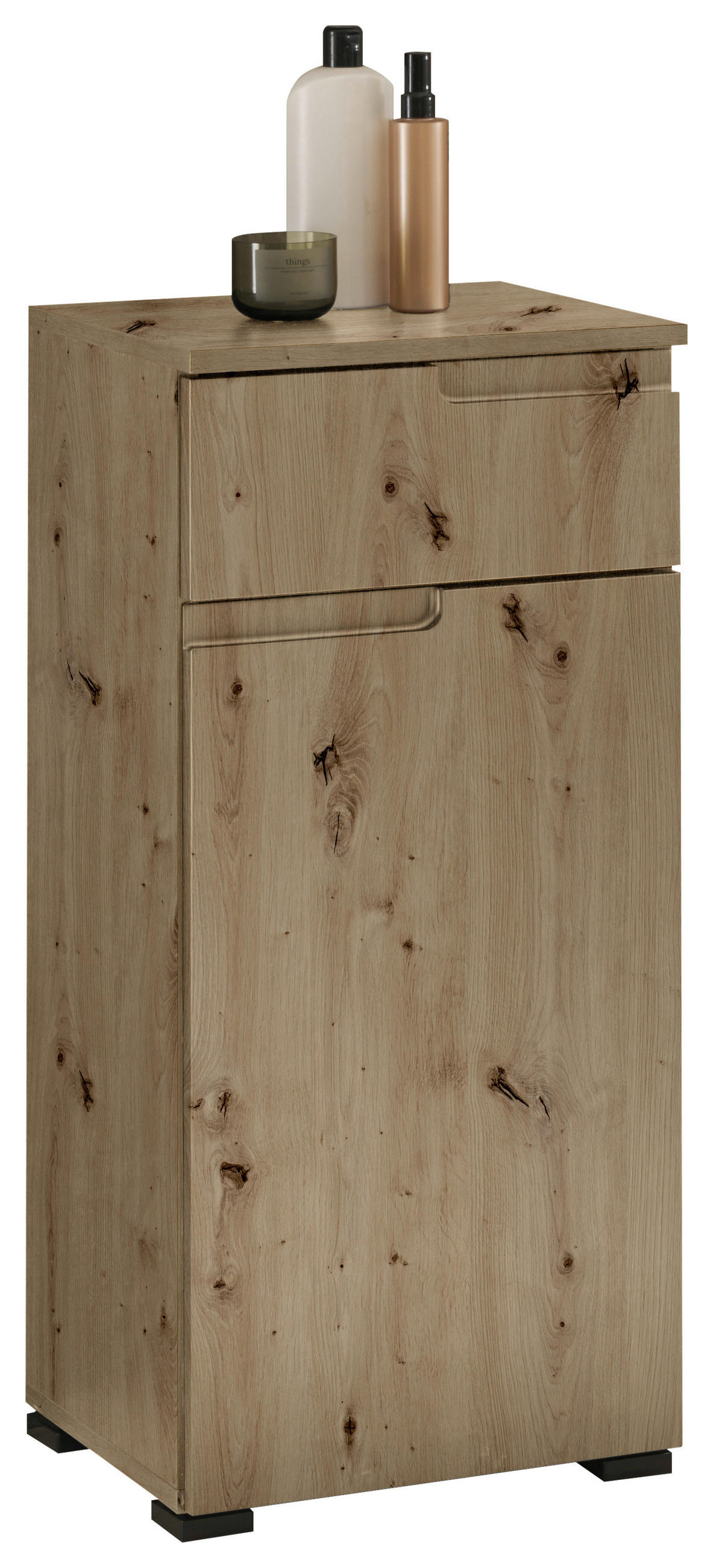 UNTERSCHRANK in - Schwarz/Eiche Artisan, Modern, Holzwerkstoff/Kunststoff (40/85/32cm) - MID.YOU