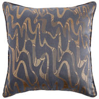 KISSENBEZUG 48/48 cm  - Blau/Goldfarben, Textil (48/48cm) - Dieter Knoll
