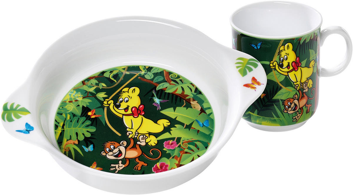 KINDERGESCHIRRSET Haribo Porzellan 2-teilig  - Grün, KONVENTIONELL, Keramik (19/19/9,5cm) - Ritzenhoff Breker