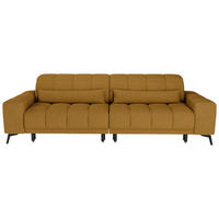 BIGSOFA Chenille Senfgelb  - Senfgelb/Schwarz, MODERN, Textil/Metall (300/112/121cm) - Xora