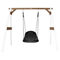 NESTSCHAUKEL Braun, Schwarz, Weiß  - Schwarz/Braun, KONVENTIONELL, Holz (254/207/160cm) - Ambia Garden