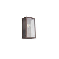 AUSSENWANDLEUCHTE Garonne 14/26/14 cm  - Klar/Rostfarben, KONVENTIONELL, Glas/Metall (14/26/14cm) - Trio Leuchten