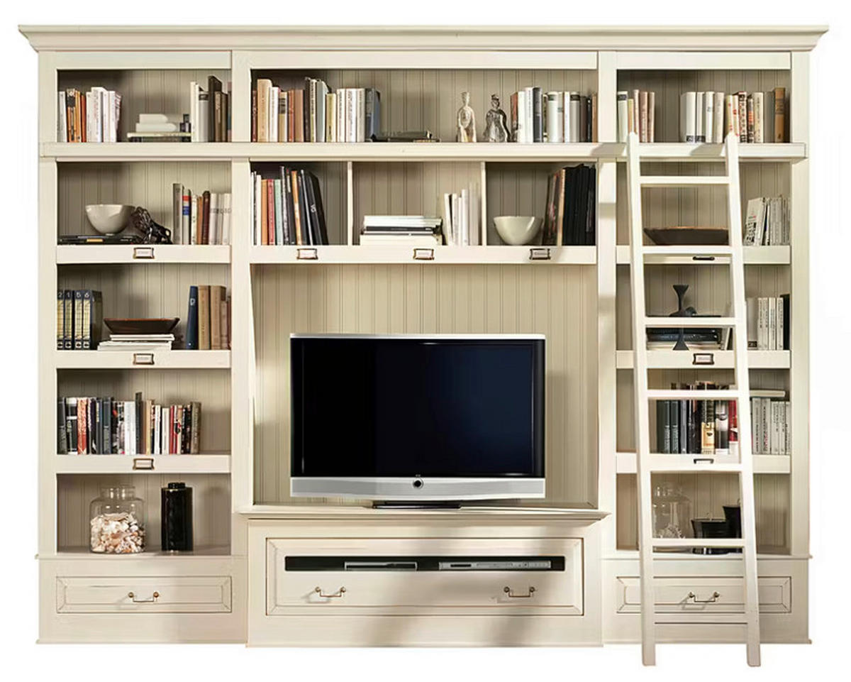 WOHNWAND UrbanClass 3-teilig  in Creme  311/238,5/52-46,5 cm  - Creme/Bronzefarben, LIFESTYLE, Holz/Metall (311/238,5/52-46,5cm) - Livetastic