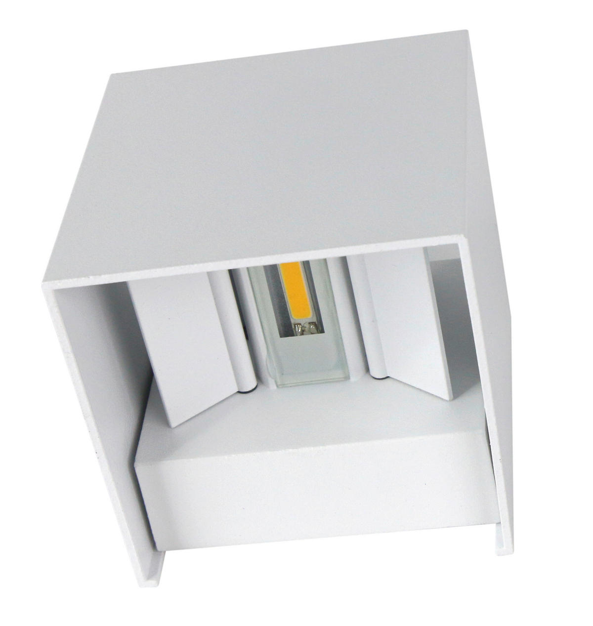 AUßENWANDLEUCHTE Qube 11,2/11,2/11,2 cm   - Weiß, Design, Metall (11,2/11,2/11,2cm)
