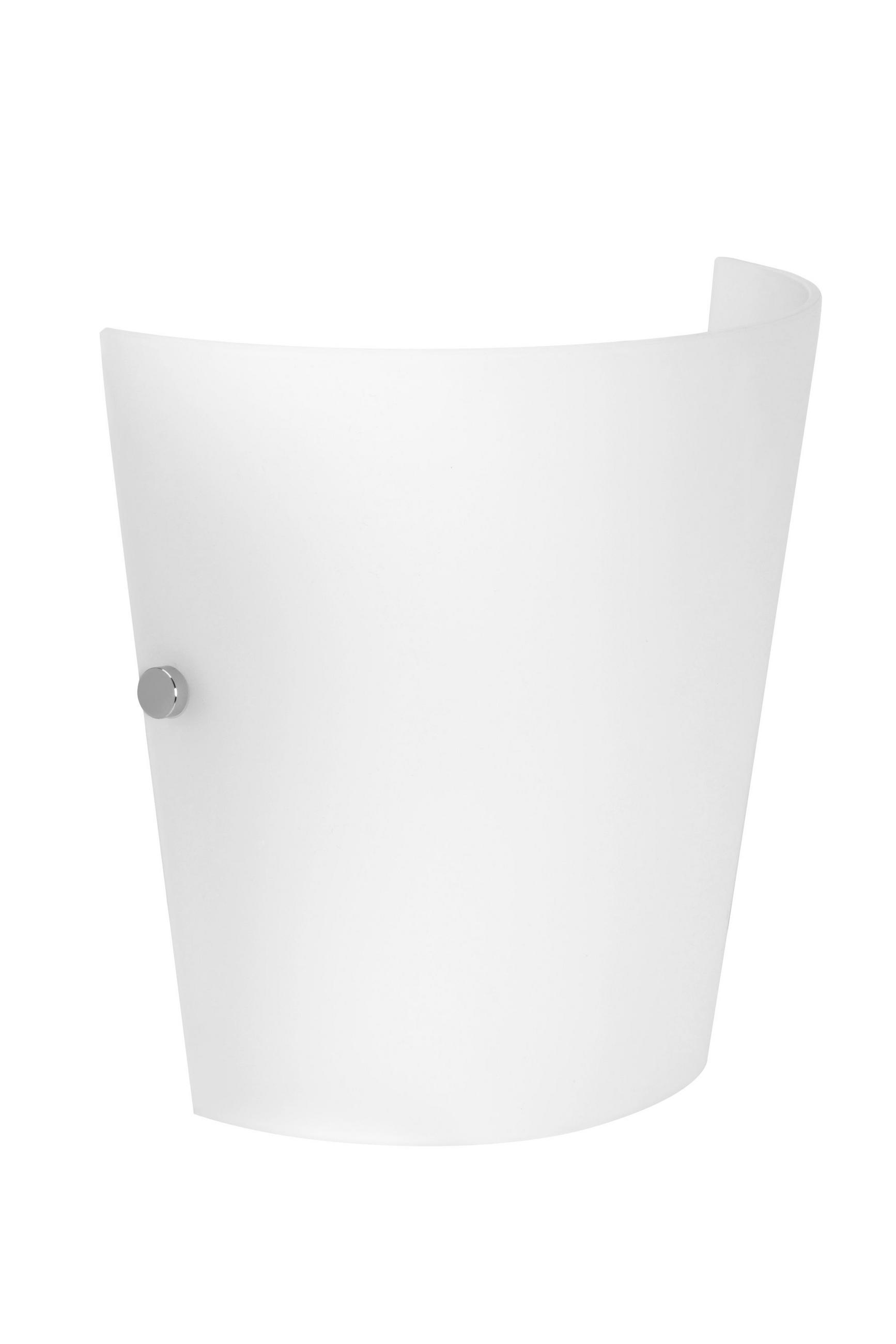 NÁSTĚNNÉ SVÍTIDLO, 19,5/9,5/19,5 cm - opál, Konvenční, kov/sklo (19,5/9,5/19,5cm) - Novel