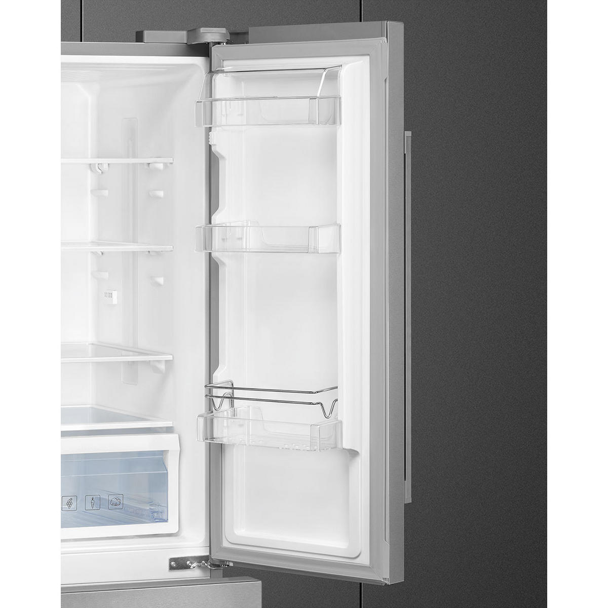 FRENCH-DOOR FQ55FXDE  - Edelstahlfarben, Basics, Metall (84/182,5/70cm) - SMEG