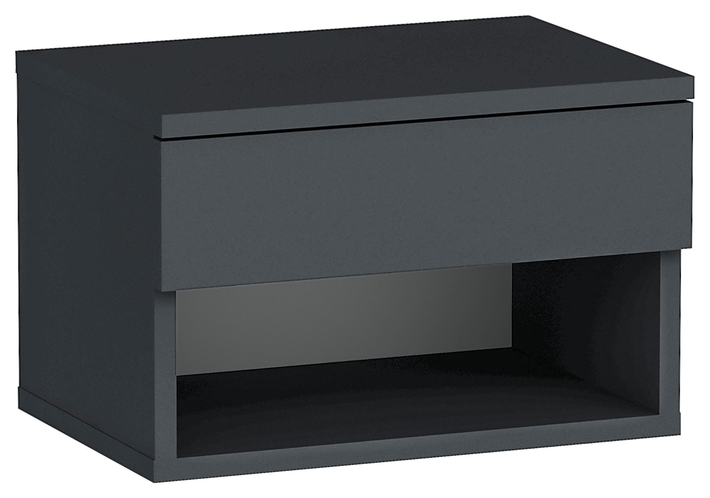 SÄNGBORD i svart  - svart, Design, trämaterial (44,6/29/31,6cm) - MID.YOU
