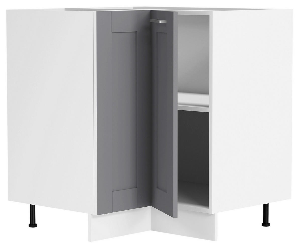 ECKUNTERSCHRANK 76/82/76 cm  - Weiss/Anthrazit, Trend, Holzwerkstoff/Kunststoff (76/82/76cm) - MID.YOU