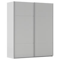 SCHWEBETÜRENSCHRANK 162/223/68 cm,  in Grau, 2 Tür(en)  - Alufarben/Grau, KONVENTIONELL, Holzwerkstoff/Metall (162/223/68cm) - Novel