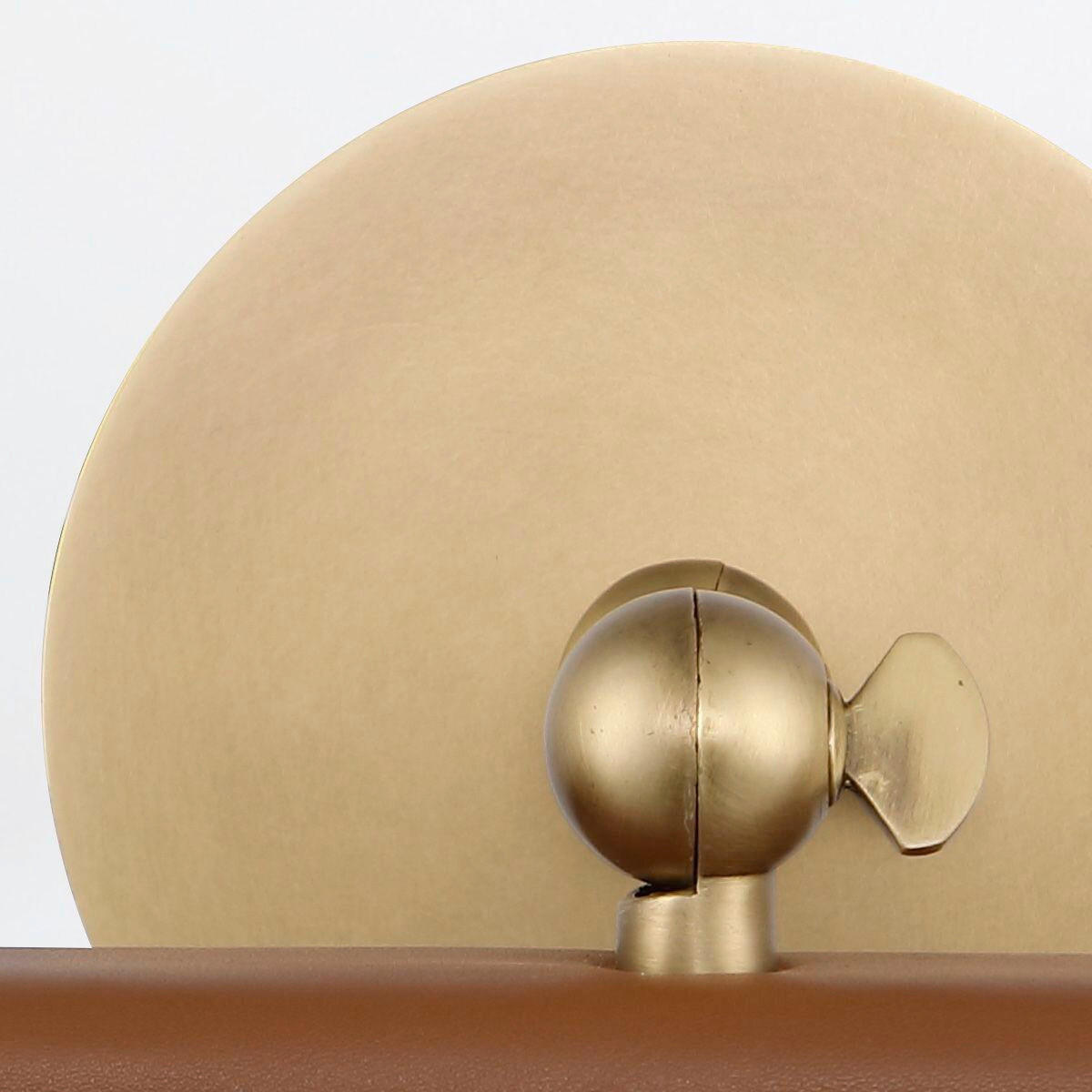 WANDLEUCHTE    - Messingfarben, KONVENTIONELL, Leder/Kunststoff (19,7/30,5/24,8cm) - Elstead Lighting