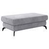 HOCKER in Textil Hellgrau  - Hellgrau/Schwarz, Konventionell, Textil/Metall (121/45/67cm) - Sit & More