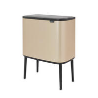 SZEMETESKUKA  - Pezsgő/fekete, Basics, műanyag/fém (36Ll) - Brabantia
