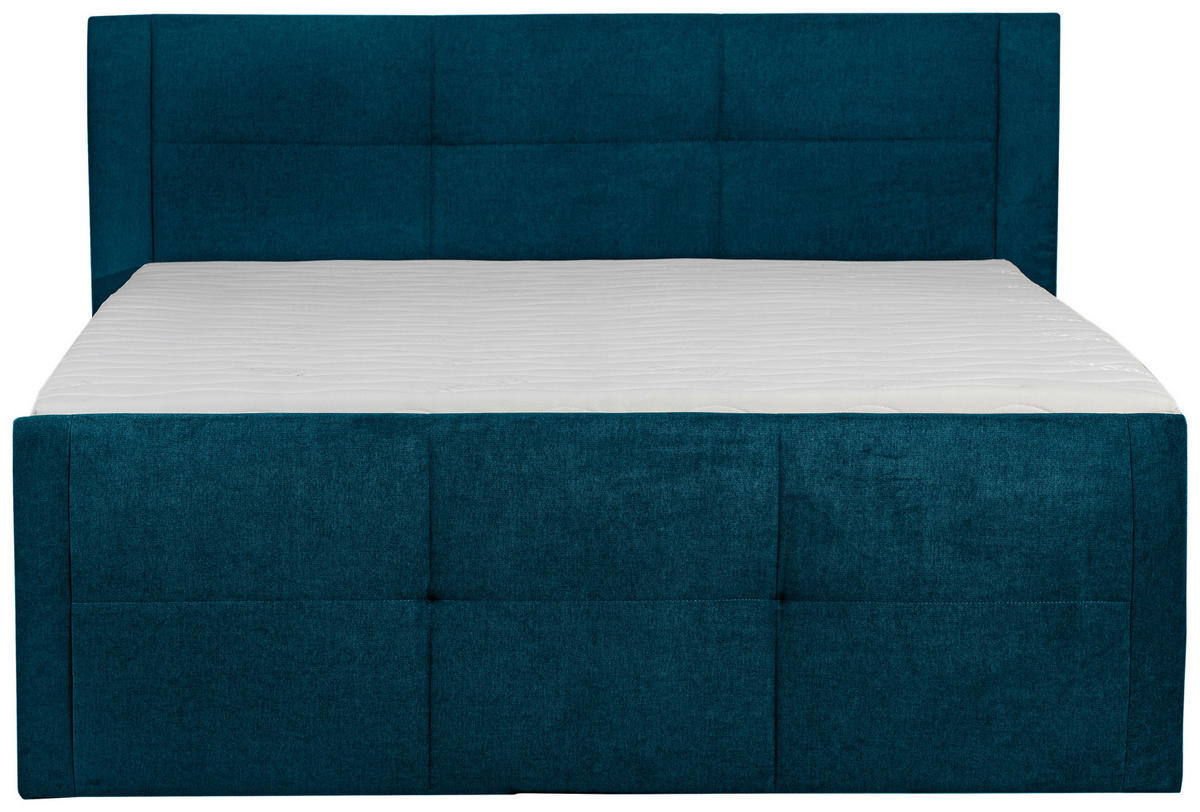 BOXSPRINGBETT 180/200 cm  in Petrol  - Petrol/Schwarz, KONVENTIONELL, Kunststoff/Textil (180/200cm) - Boxxx