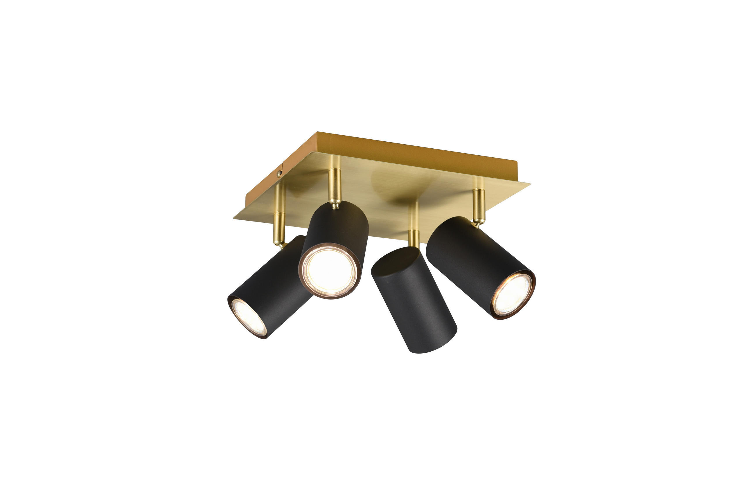 Trio Leuchten Strahler Marley Schwarz, Gold 24x15x24 cm