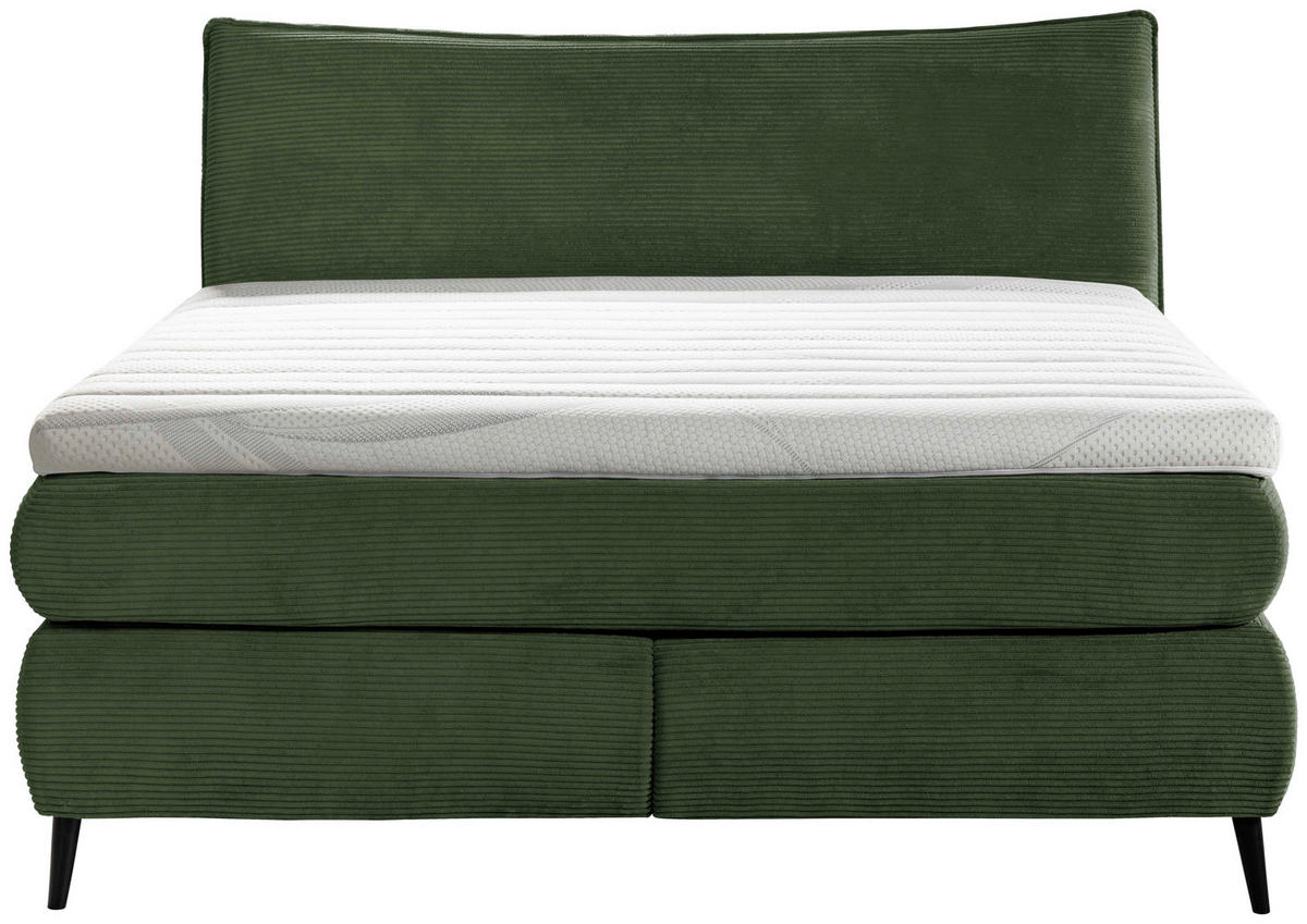 BOXSPRINGBETT 160/200 cm  in Grün  - Schwarz/Grün, Trend, Holz/Textil (160/200cm) - Esposa