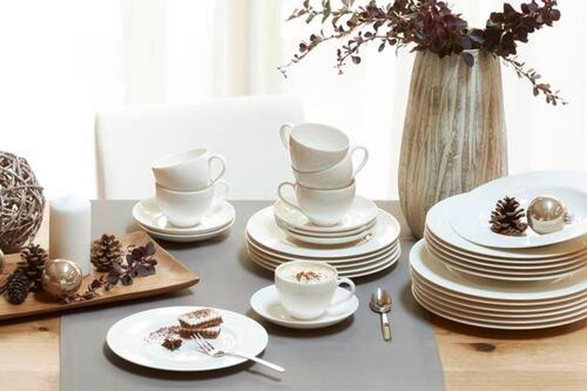 KOMBISERVICE Weiß Basic White 30-teilig 6 Personen  - Weiß, Basics, Keramik (39,4/39,4/33,8cm) - Villeroy & Boch