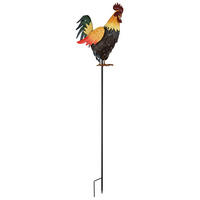 SOLARLEUCHTE Hahn  - Gelb/Schwarz, Basics, Kunststoff/Metall (28,5cm) - Ambia Garden