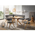 ECKBANK 160/170 cm  in Dunkelgrau, Wildeiche  - Wildeiche/Eichefarben, Design, Holz/Textil (160/170cm) - Venda