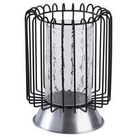 KERZENHALTER - Goldfarben/Schwarz, Trend, Glas/Metall (22.5/22.5/31cm) - Kayoom