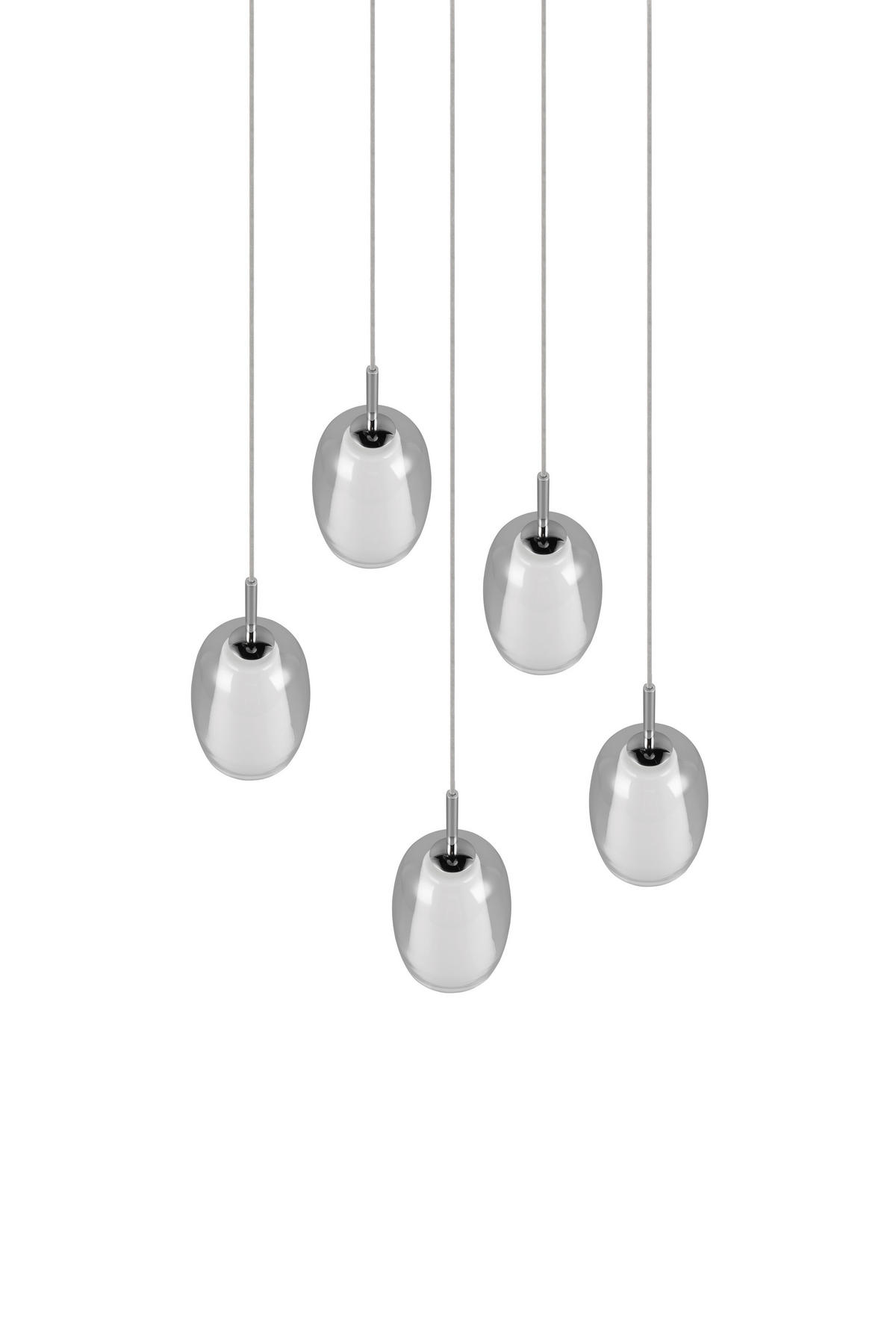 ZÁVĚSNÉ SVÍTIDLO, 48/150 cm  - průhledné/barvy chromu, Basics, kov/sklo (48/150cm)