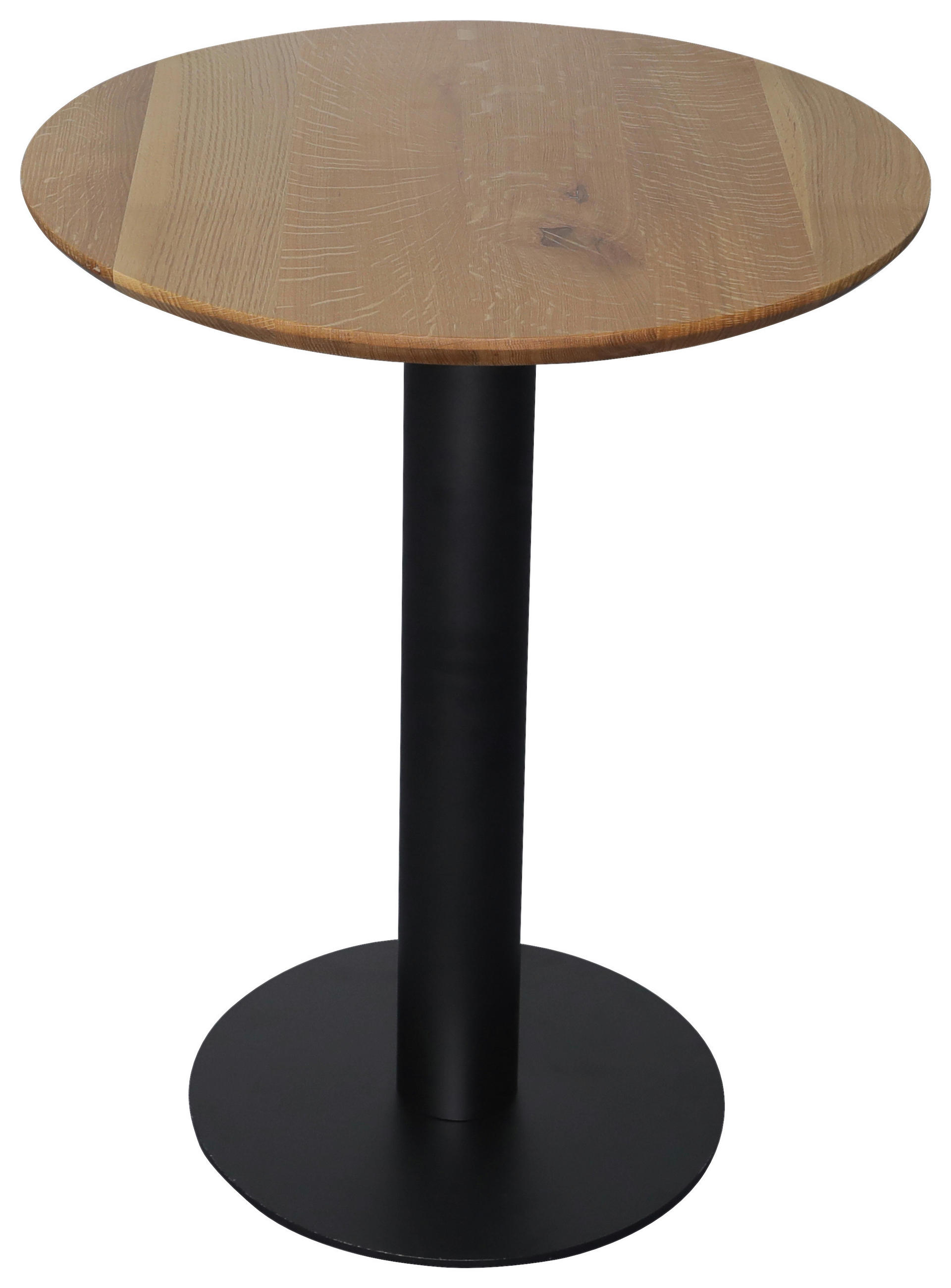 BISTROTISCH 60/60/76 cm Echtholz  Holz, Metall  - Eichefarben/Schwarz, MODERN, Holz/Metall (60/60/76cm) - Livetastic
