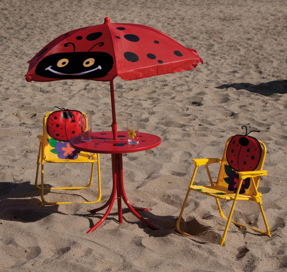 KINDER-GARTENSET Metall, Textil  - Rot, MODERN, Textil/Metall - Siena Garden