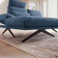 ECKSOFA  in Flachgewebe Blau  155/234 cm  - Blau/Schwarz, Design, Textil/Metall (155/234cm) - Dieter Knoll