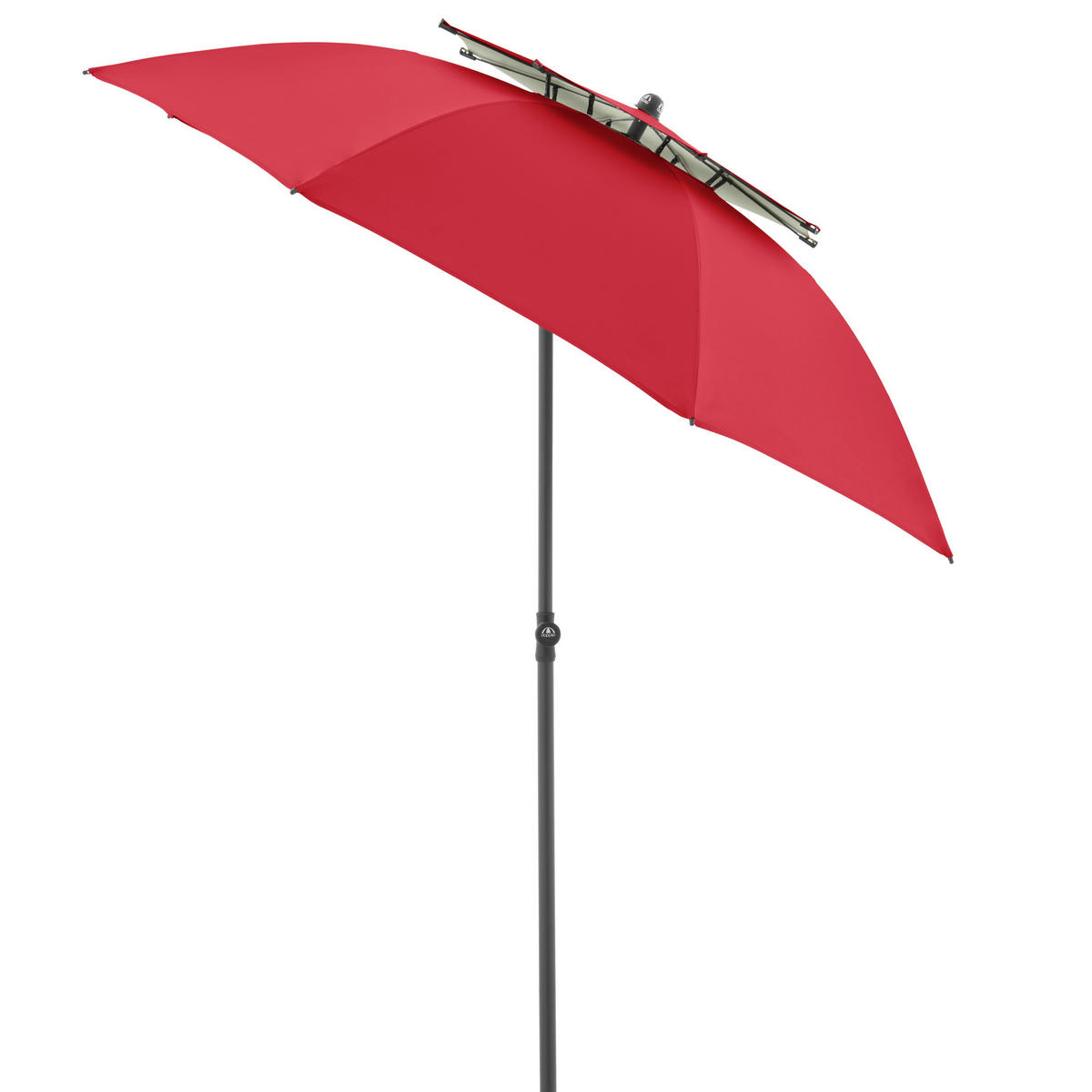 SONNENSCHIRM 200 cm  - Anthrazit/Rot, KONVENTIONELL, Textil/Metall (200cm) - Doppler
