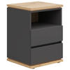 NACHTSCHRANK 45/63/42 cm  - Schwarz/Graphitfarben, MODERN, Holzwerkstoff (45/63/42cm) - Xora