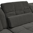 ECKSOFA  in Flachgewebe Dunkelgrau  204/341 cm  - Dunkelgrau/Schwarz, Design, Textil/Metall (204/341cm) - Xora